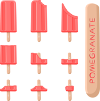 Big set various sweet tasty natural ice cream png