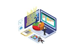 Modern Isometric Business for Presentation Illustration, Web Banners, Suitable for Diagrams, Infographics, Book Illustration, Game Asset, And Other Graphic Related Assets vector