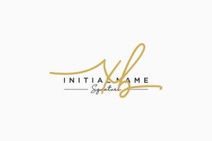 Initial XB signature logo template vector. Hand drawn Calligraphy lettering Vector illustration.