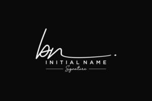 Initial BN signature logo template vector. Hand drawn Calligraphy lettering Vector illustration.