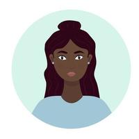 concepto del día internacional de la mujer. hermosas mujeres afroamericanas, ilustración en estilo plano vector