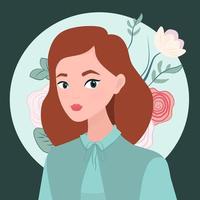 concepto del día internacional de la mujer. hermosas mujeres con flores en estilo boho de dibujos animados vector