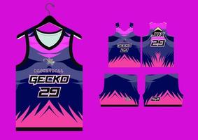 abstract basketball jersey pattern template vector