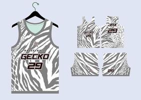 abstract basketball jersey pattern template vector