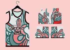 abstract basketball jersey pattern template vector