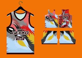 abstract basketball jersey pattern template vector