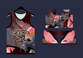 abstract basketball jersey pattern template vector