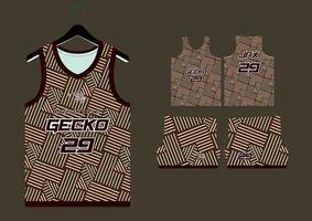 abstract basketball jersey pattern template vector