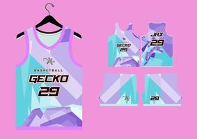 abstract basketball jersey pattern template vector