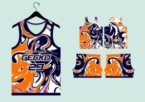 plantilla de patrón de camiseta de baloncesto abstracto vector