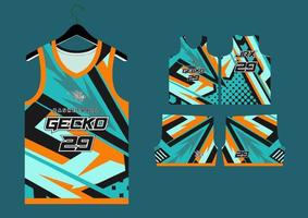 abstract basketball jersey pattern template vector