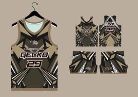 abstract basketball jersey pattern template vector