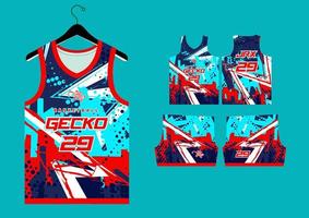 abstract basketball jersey pattern template vector