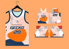 abstract basketball jersey pattern template vector