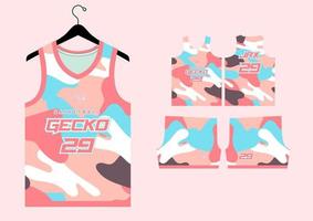 abstract basketball jersey pattern template vector