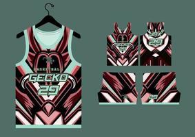 abstract basketball jersey pattern template vector