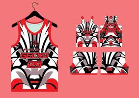 abstract basketball jersey pattern template vector