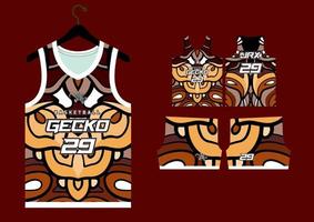 abstract basketball jersey pattern template vector
