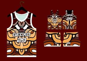 abstract basketball jersey pattern template vector