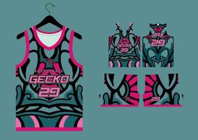 abstract basketball jersey pattern template vector
