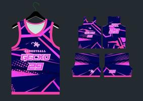 abstract basketball jersey pattern template vector