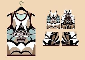 abstract basketball jersey pattern template vector