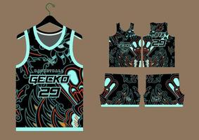 abstract basketball jersey pattern template vector