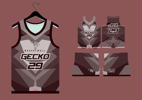 abstract basketball jersey pattern template vector