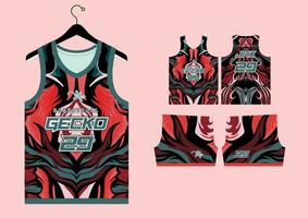 abstract basketball jersey pattern template vector