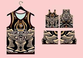 abstract basketball jersey pattern template vector