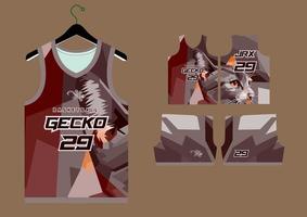 abstract basketball jersey pattern template vector