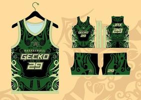 abstract basketball jersey pattern template vector