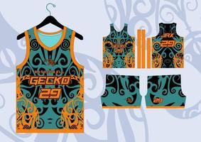 abstract basketball jersey pattern template vector