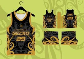 abstract basketball jersey pattern template vector