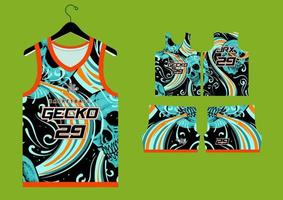 abstract basketball jersey pattern template vector