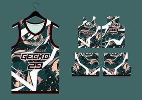 abstract basketball jersey pattern template vector