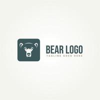 diseño de ilustración vectorial de plantilla de logotipo de icono de oso. simple oso grizzly moderno, oso de miel, concepto de logotipo de oso polar vector