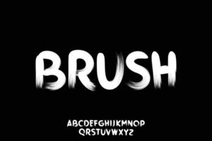 Handwritten brush stroke font vector