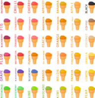 Various sweet tasty natural ice cream png