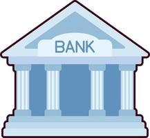 Bank investment saving banker building finance Business trade Flat with Black Sticker vector