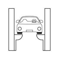 car lift hydraulic icon vector