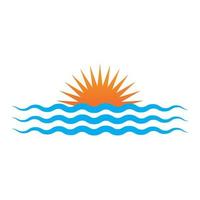 sunset icon vector