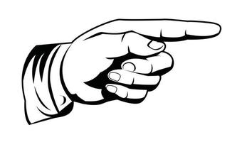 hand pointing gesture vector