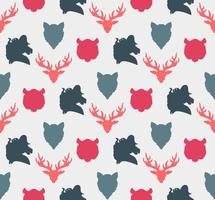 Wildlife seamless pattern vector