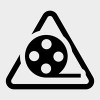 Signo de símbolo de icono de película de vídeo aislado sobre fondo blanco, ilustración vectorial eps.10 vector