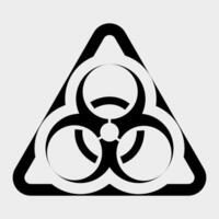 Biological Hazard Black Icon On White Background vector