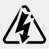 High Voltage Black Icon Isolated On White Background vector