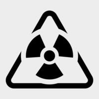 Radiation Black Icon Isolated On White Background vector