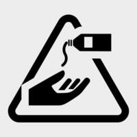 icono de ppe use el símbolo de la crema de barrera aislar sobre fondo blanco, ilustración vectorial vector