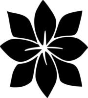 black and white of flower shape vector